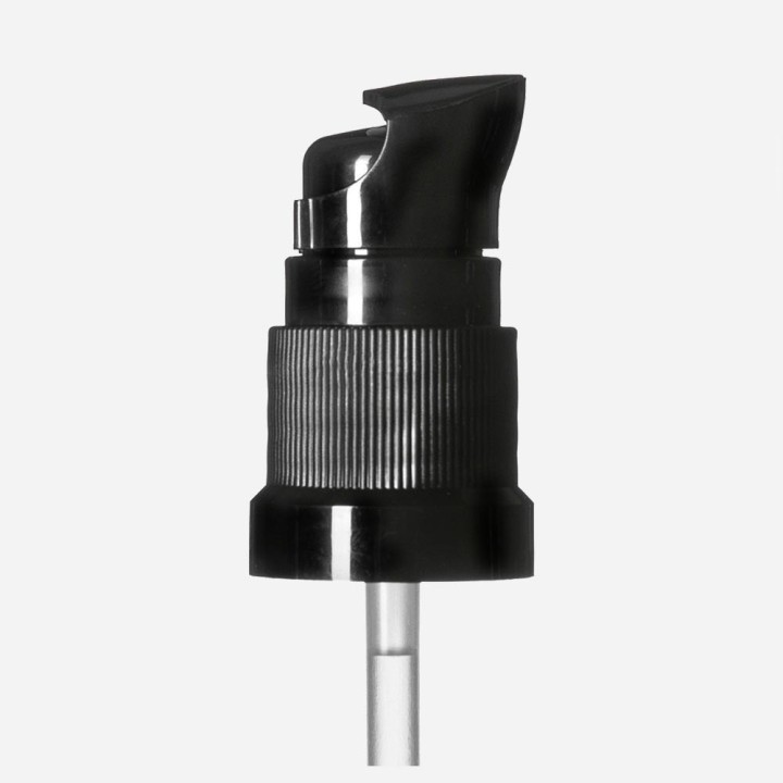 Pompe crème noire modèle HL din 18 Aptar – Accessoire cosmétique haut de gamme