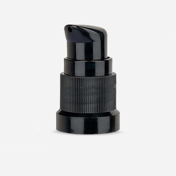 Pompe crème noire modèle HL din 18 Aptar – Accessoire cosmétique haut de gamme