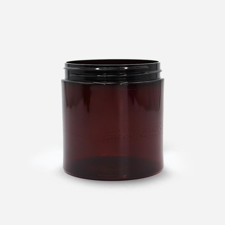 Pot straight PET ambré forme haute 89 - 400 - protection cosmétique