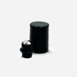 Capsule Roll-on PP noire bille inox din18