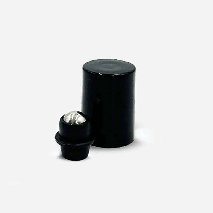 Capsule Roll-on PP noire bille inox din18