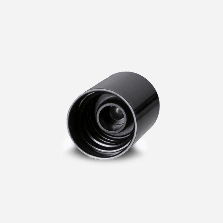 Capsule Roll-on PP noire bille inox din18