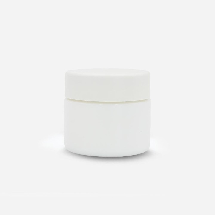 Pot Cléa en verre opale blanc