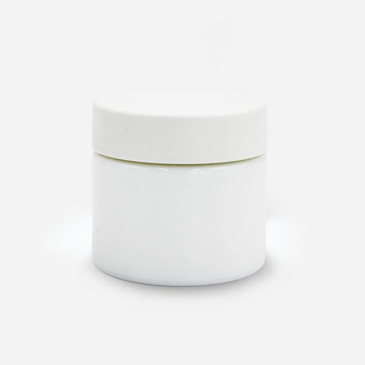 Pot Cléa en verre opale blanc