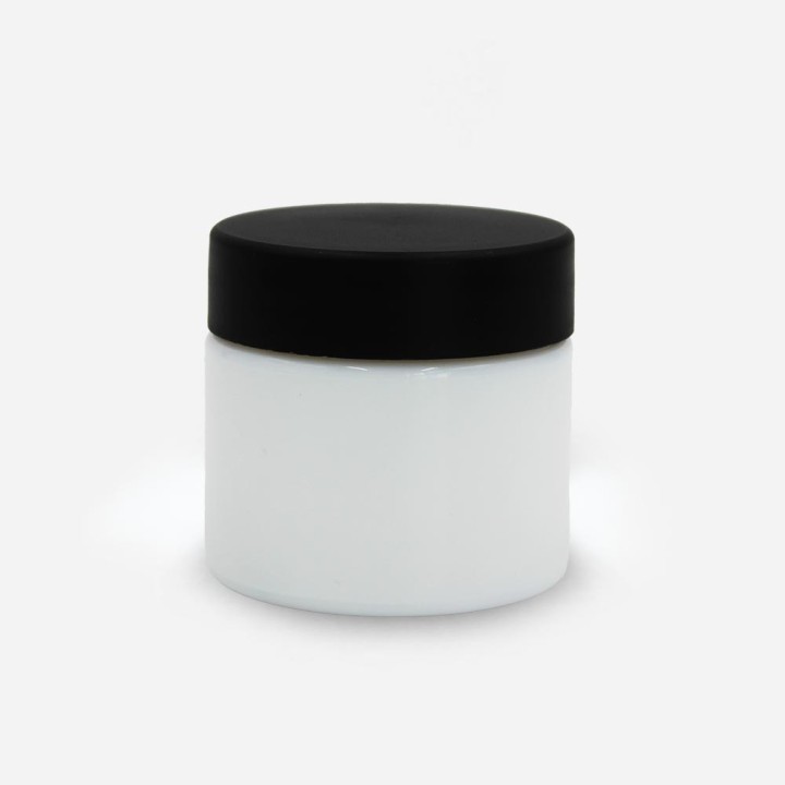 Pot Cléa en verre opale blanc
