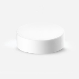 Couvercle en plastique PP blanc jupe haute avec joint