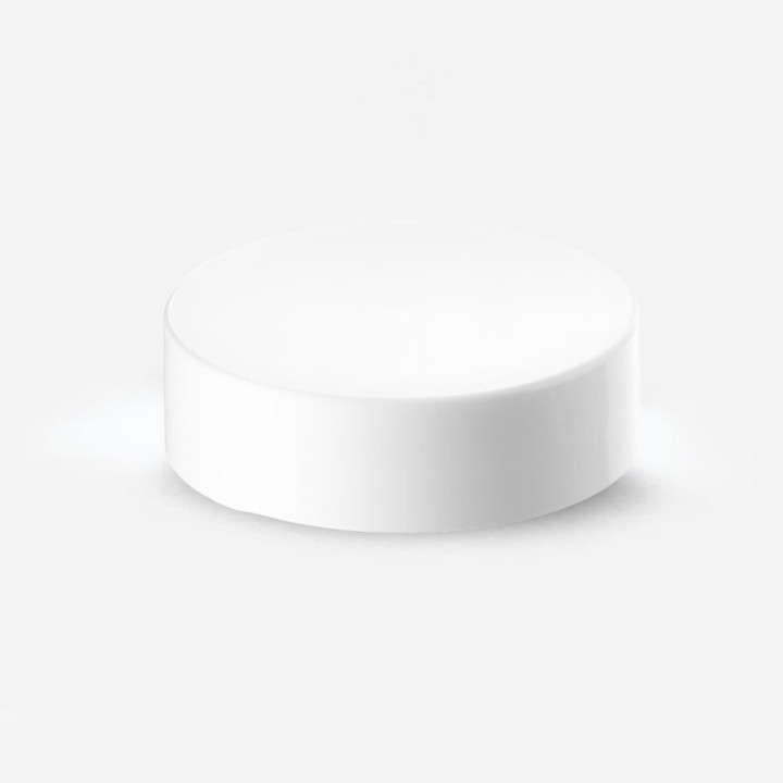 Couvercle en plastique PP blanc jupe haute avec joint