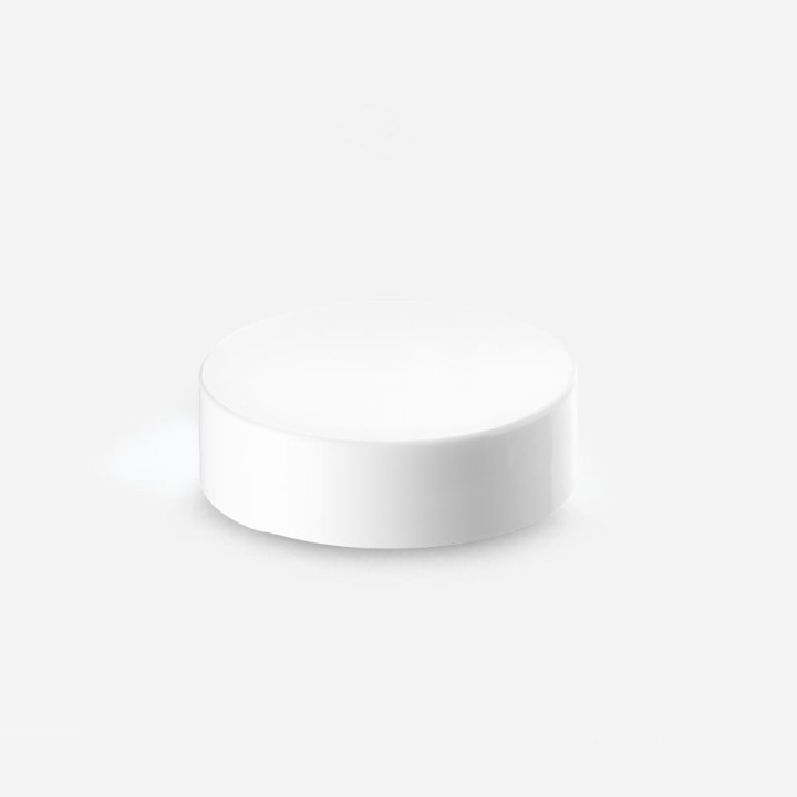 Couvercle en plastique PP blanc jupe haute avec joint