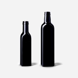 Bouteille Huile Carré verre violet Miron