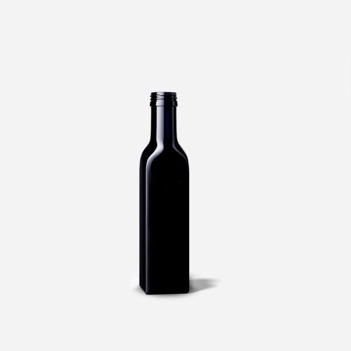 Bouteille Huile Carré verre violet Miron