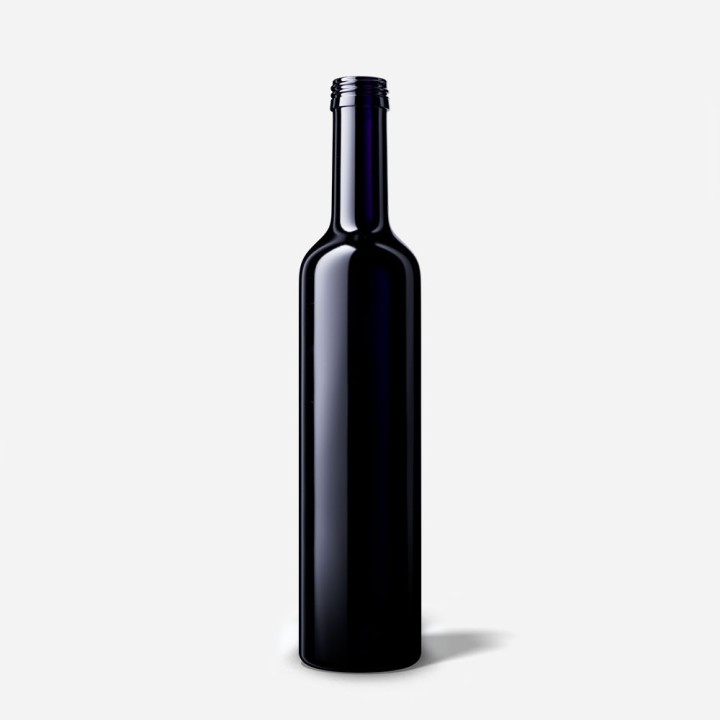 Bouteille Huile ronde verre violet Miron 31.5