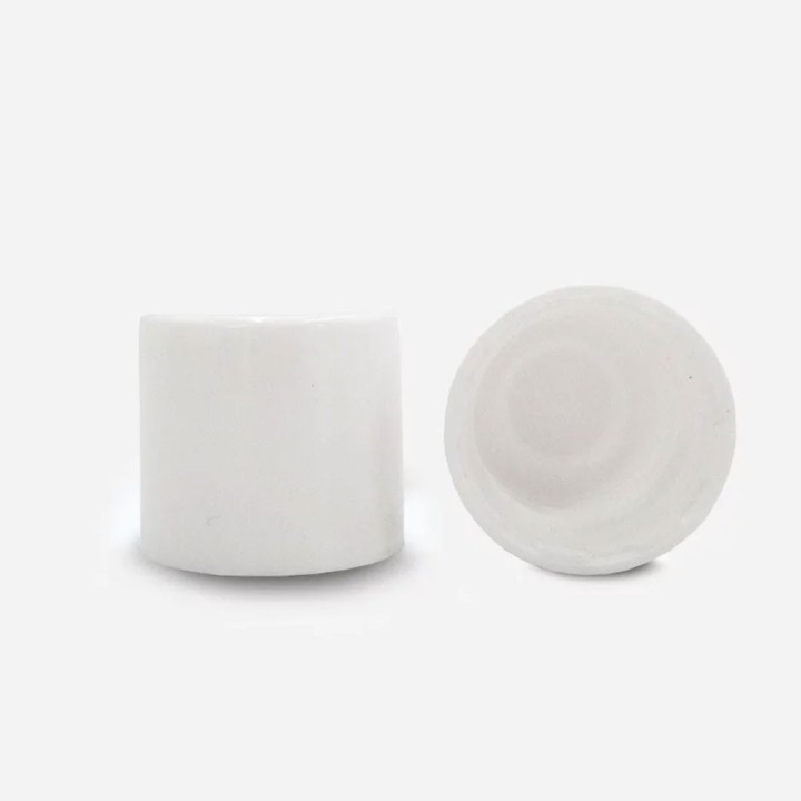 Capsule Euro7 PP blanche JT TS avec joint TS pour flacon verre Euro7