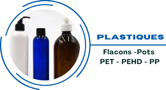 Gamme flacons et pots en plastique