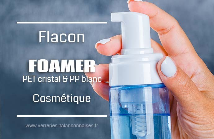 Flacon Foamer en Plastique PET Cristal et PEHD Blanc : L'Idéal pour la Cosmétique et l'Aromathérapie