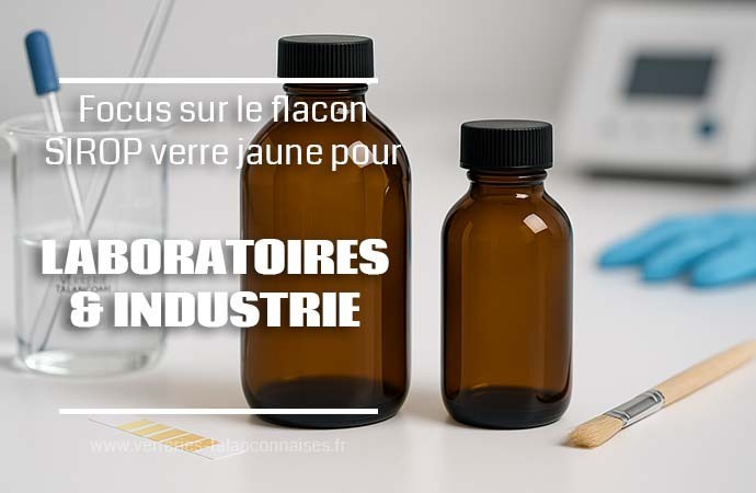 Contenants en verre pour laboratoires et industrie : focus sur le flacon sirop jaune PP28