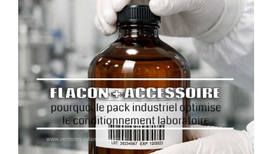 Flacon + accessoire : pourquoi le pack industriel optimise le conditionnement laboratoire