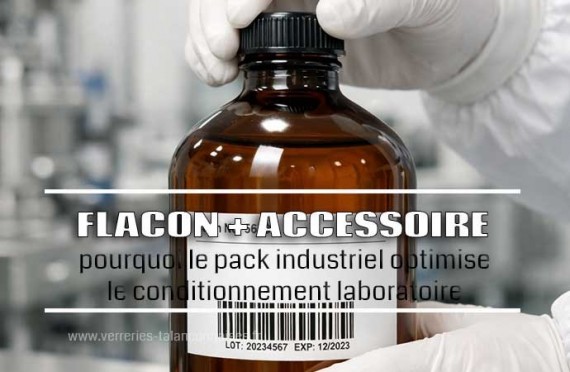 Flacon + accessoire : pourquoi le pack industriel optimise le conditionnement laboratoire