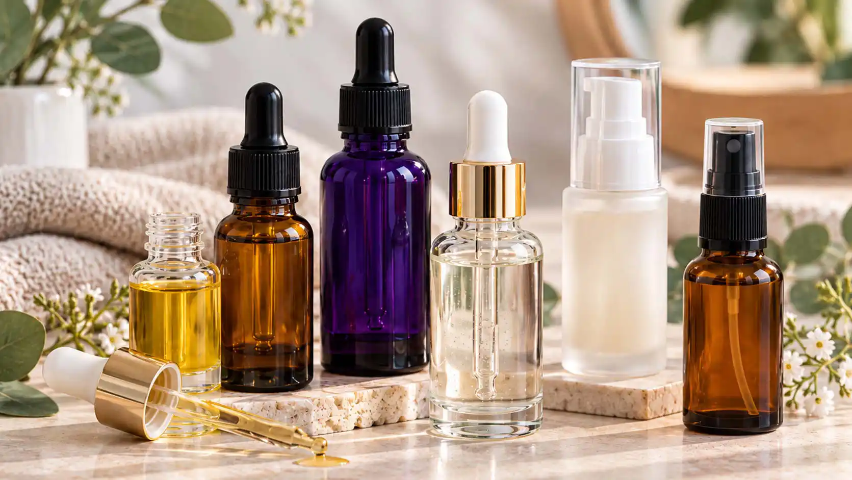 Contenant pour Sérums et Huiles Visage, Choix flacon serum vide