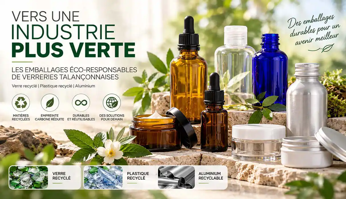 Flacons et pots en verre, PET recyclé et aluminium pour un conditionnement cosmétique plus responsable
